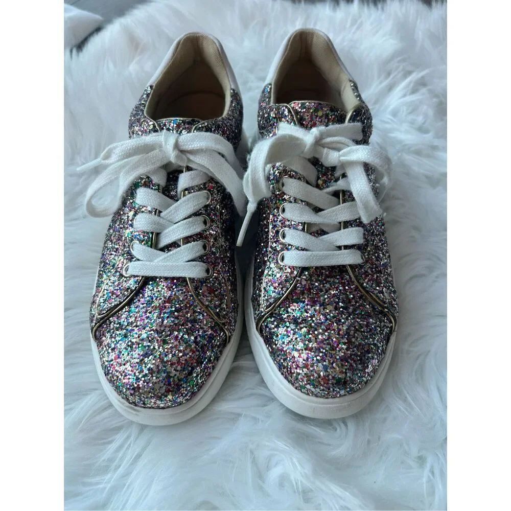 Kate Spade New York Women's Lift Glitter Sneakers Multicolor Size 5B